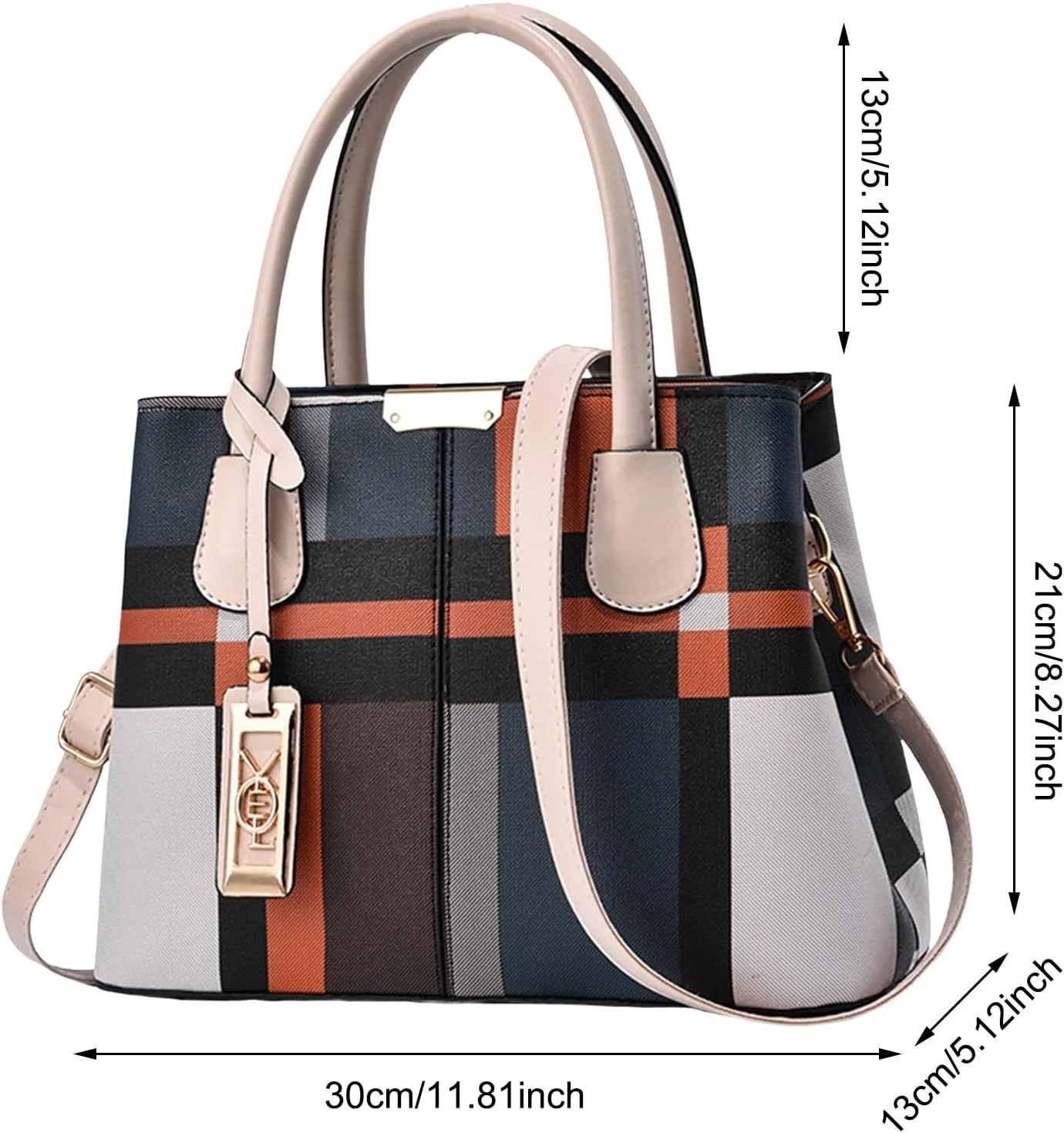Womens Shoulder Shopping Handbags Roomy Multiple Pockets Bag Ladies Crossbody Purse Luxury Travel Bag(Black)