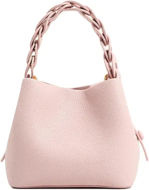 Women's Soft Vegan Leather Bucket Bag Small Drawstring Handbag Top-handle Purses Shoulder Crossbody Satchels