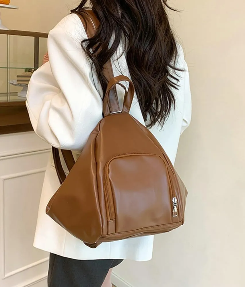 Womens Soft Vegan Leather Shoulder Bags Large Convertible Backpack Purse Travel Tote Handbag Satchels for Daily Use