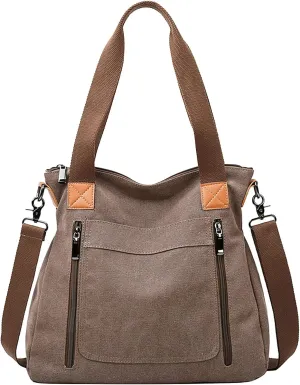 Women's Top-Handle Handbags Tote Bags and Wallets Set Shoulder Satchel Handbags Purse for Women Cross Body Bag(Coffee)