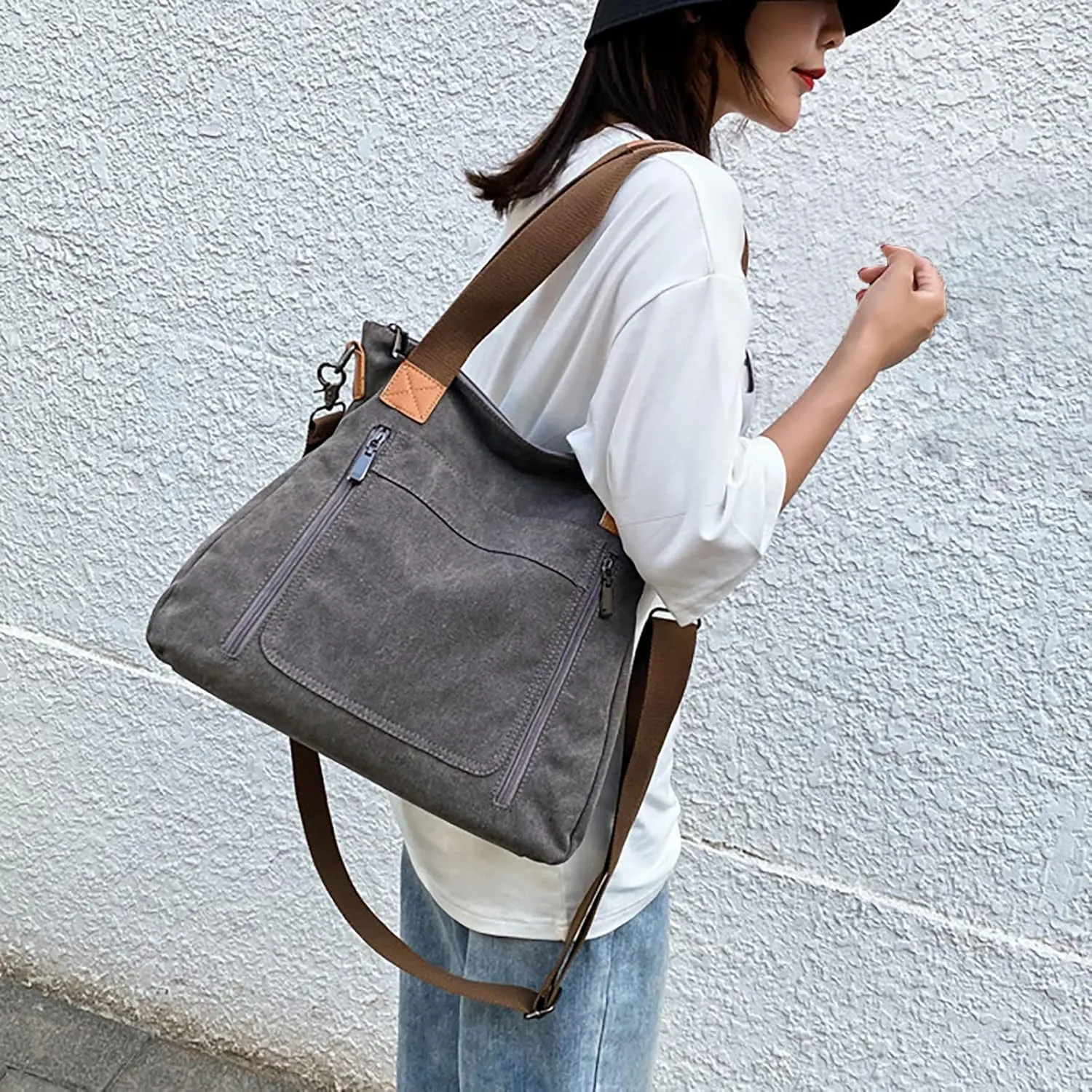 Women's Top-Handle Handbags Tote Bags and Wallets Set Shoulder Satchel Handbags Purse for Women Cross Body Bag(Coffee)