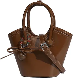 Womens Trendy Bucket Shoulder Crossbody Bag Cute Y2k Small Handbag Tote Purse Ladies Designer Vegan Leather Satchels
