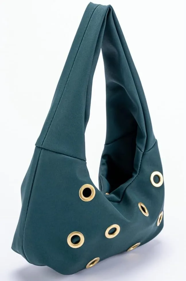 Womens Trendy Dumpling Shoulder Purse Small Y2k Handbags Vegan Leather Tote Bag Punk Rivet Underarm Satchels