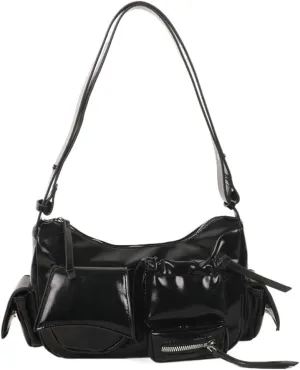 Womens Trendy Shoulder Tote Bag Small Y2k Vegan Leather Crossbody Purse Multi Pocket Handbags Top Handle Satchels