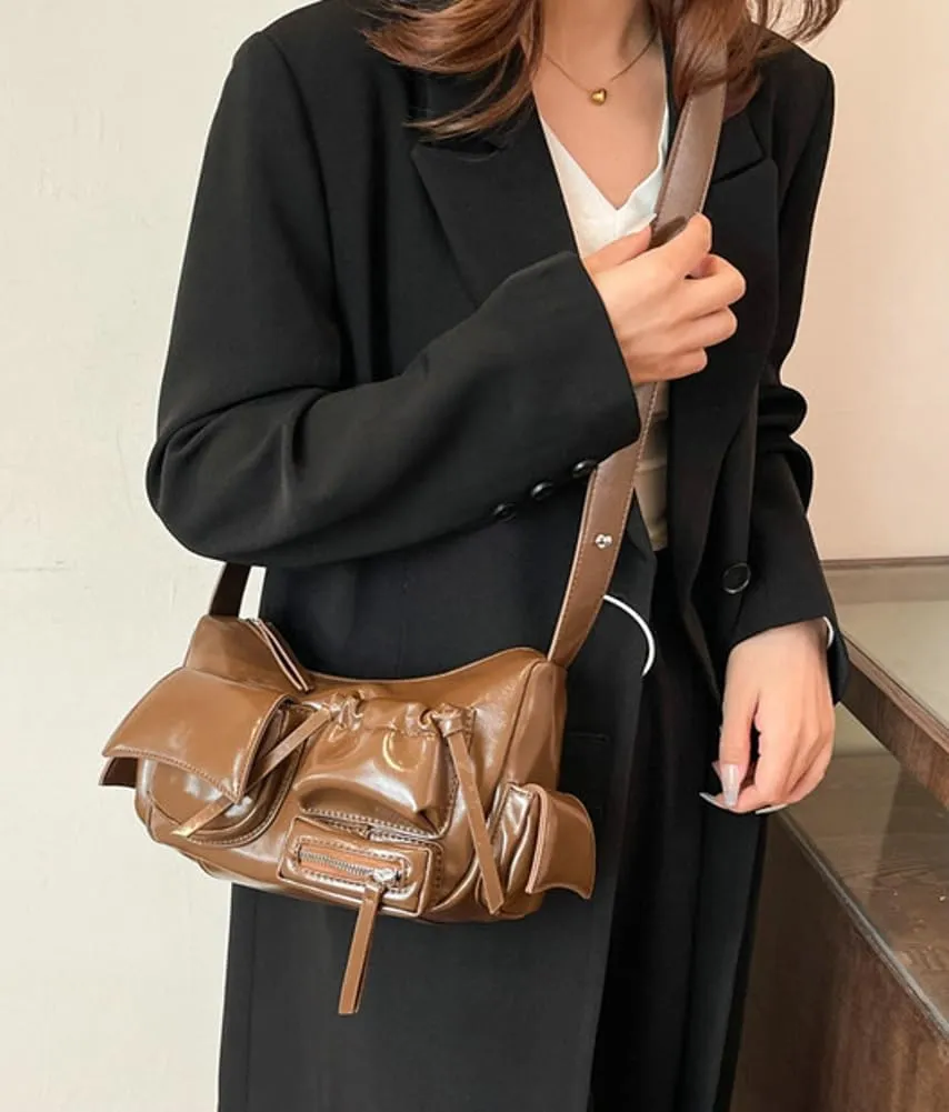 Womens Trendy Shoulder Tote Bag Small Y2k Vegan Leather Crossbody Purse Multi Pocket Handbags Top Handle Satchels
