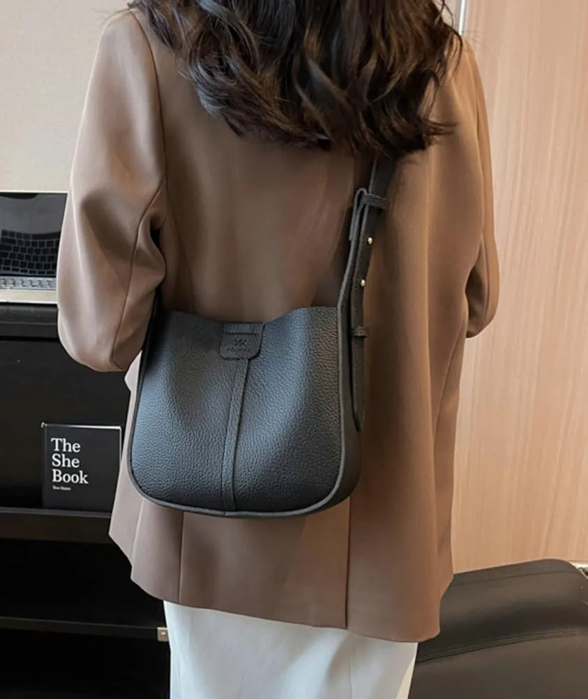 Womens Trendy Vegan Leather Bucket Bag Crossbody Shoulder Purses Small Handbags Ladies Chic Tote Satchels 2pcs