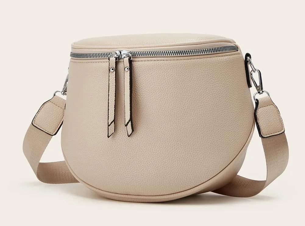 Womens Vintage Vegan Leather Shoulder Bag Small Crossbody Sling Purse Handbags Chest Satchels