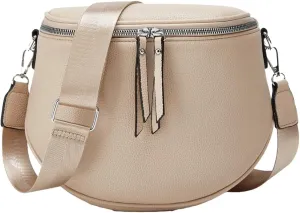 Womens Vintage Vegan Leather Shoulder Bag Small Crossbody Sling Purse Handbags Chest Satchels