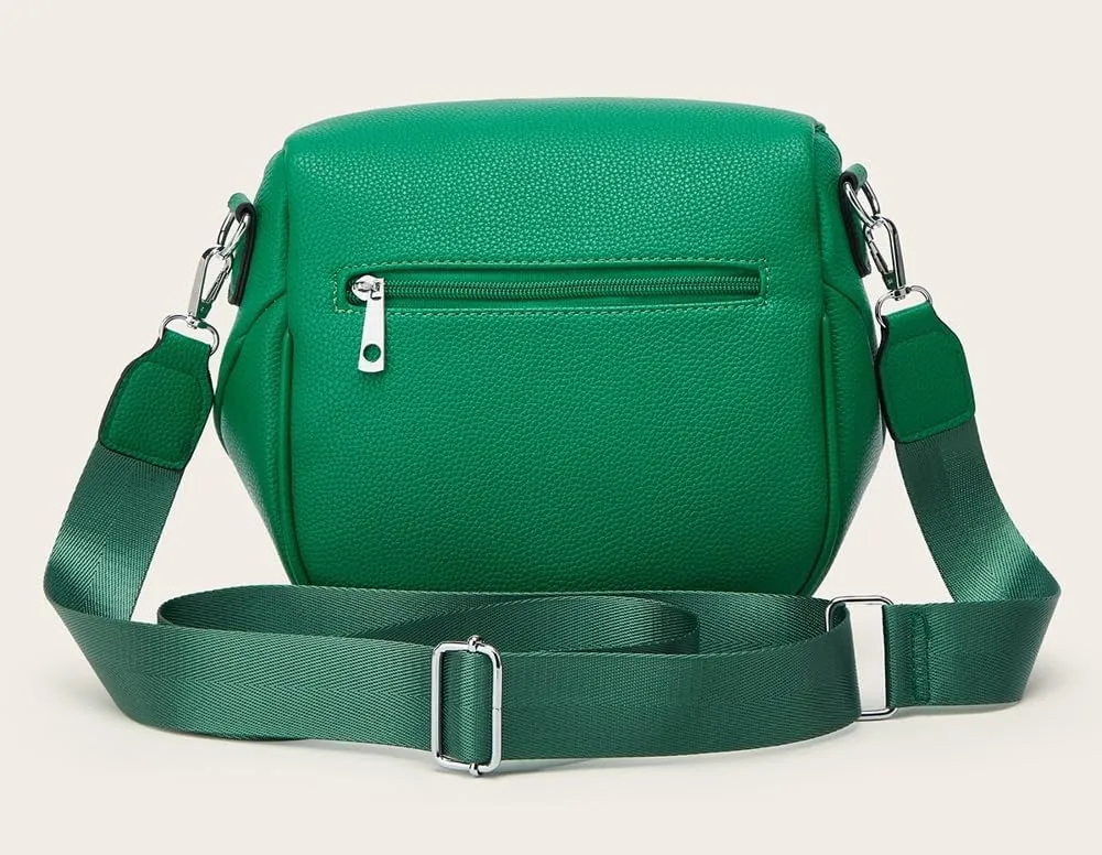 Womens Vintage Vegan Leather Shoulder Bag Small Crossbody Sling Purse Handbags Chest Satchels