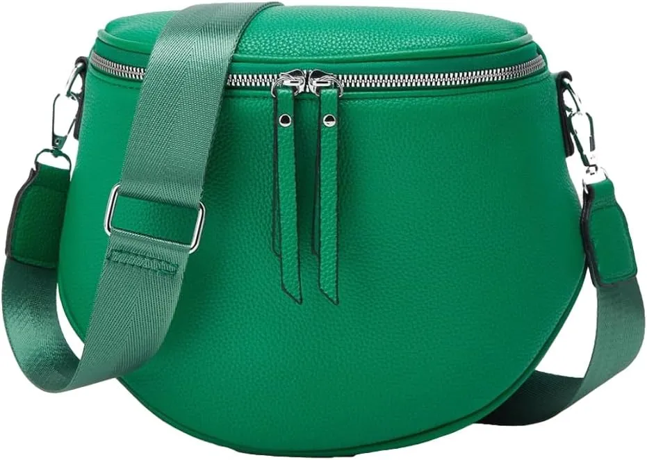Womens Vintage Vegan Leather Shoulder Bag Small Crossbody Sling Purse Handbags Chest Satchels