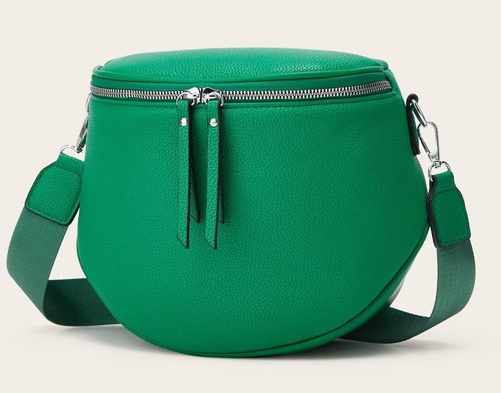 Womens Vintage Vegan Leather Shoulder Bag Small Crossbody Sling Purse Handbags Chest Satchels