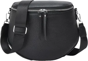 Womens Vintage Vegan Leather Shoulder Bag Small Crossbody Sling Purse Handbags Chest Satchels