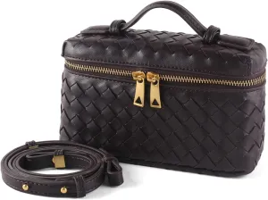 Woven Shoulder Bags for Women, Crossbody Bag Cute Satchels Clutch Purses Top-Handle Tote Handbag