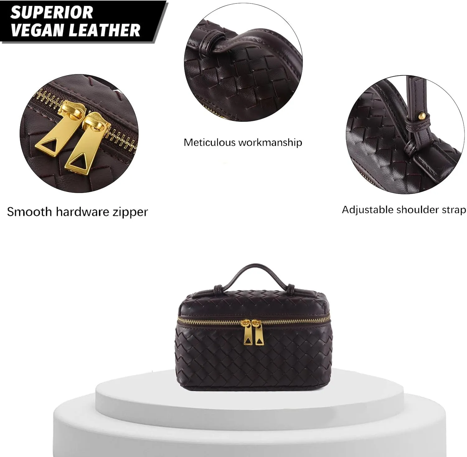 Woven Shoulder Bags for Women, Crossbody Bag Cute Satchels Clutch Purses Top-Handle Tote Handbag